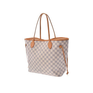 Louis Vuitton Neverfull White Tote Leather Bag Azur